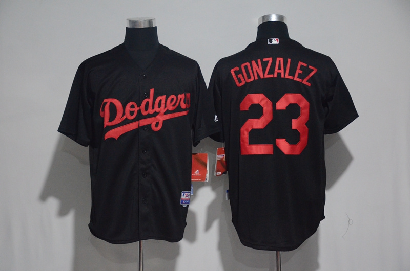 2017 MLB Los Angeles Dodgers #23 Gonzalez Black Classic Jerseys